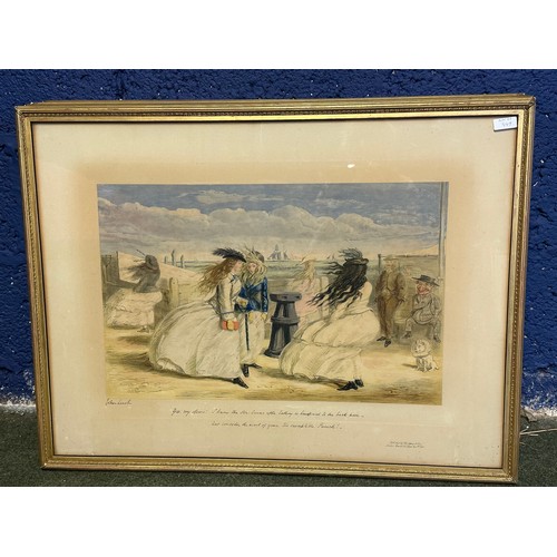 430 - A set of 4 John Leech humorous colour prints, each 80 x 59cm, in gilt glazed frame,  