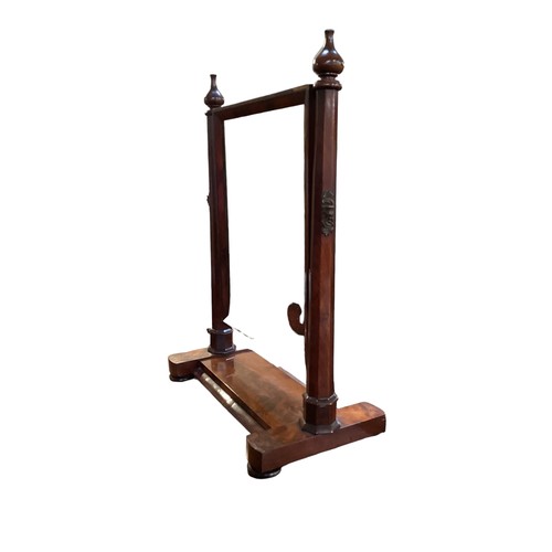 532 - Mahogany dressing table swing mirror, some veneer losses