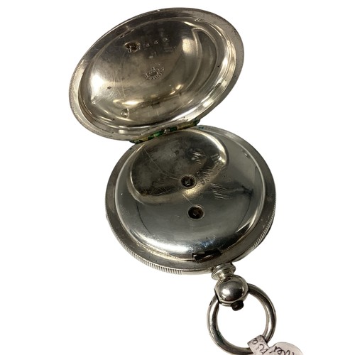 34 - Three sterling silver cased pocket watches. Key wind example by Hettish , Exeter and two crown wind ... 