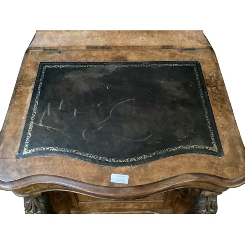 520 - Small writing desk 58 cm wide x 60 cm deep x 94 cm high