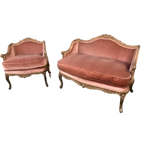 508 - A part suite of French Salon furniture in the Louis XVth style, part of the Eaton Square clearance, ... 