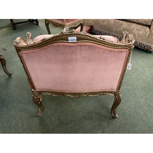 508 - A part suite of French Salon furniture in the Louis XVth style, part of the Eaton Square clearance, ... 