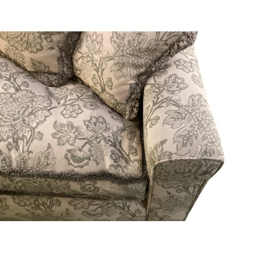 509 - A Large four seater sofa, with floral upholstery,  250cm wide x 95cm deep x ca 90cm high, part of th... 