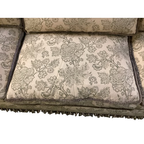 509 - A Large four seater sofa, with floral upholstery,  250cm wide x 95cm deep x ca 90cm high, part of th... 