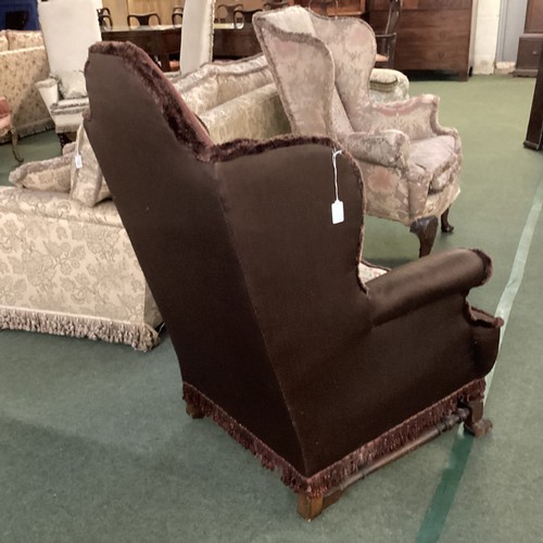 511 - Two armchairs,  part of the Eaton Square clearance, a C19th Armchair in floral upholstery with loose... 