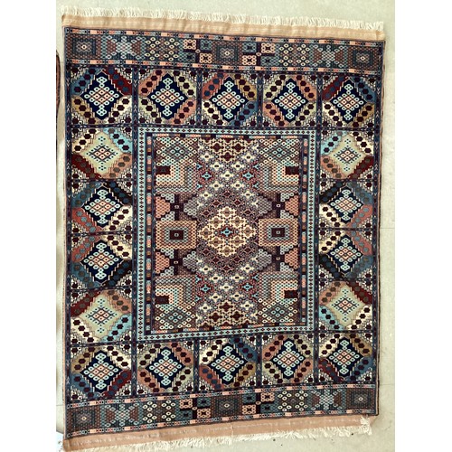 373 - Three similar wool rugs, see photos for details. Wear commensurate with age and use. Largest 116 cm ... 