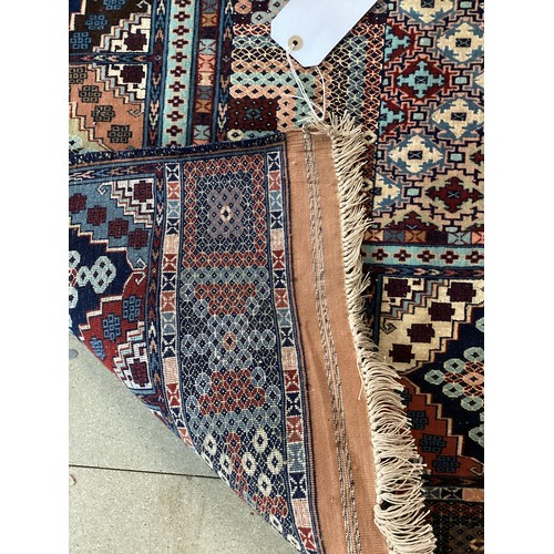 373 - Three similar wool rugs, see photos for details. Wear commensurate with age and use. Largest 116 cm ... 