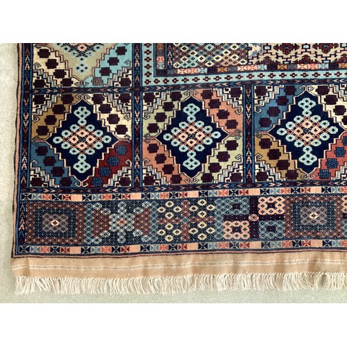 373 - Three similar wool rugs, see photos for details. Wear commensurate with age and use. Largest 116 cm ... 