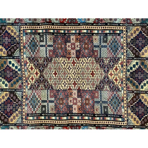 373 - Three similar wool rugs, see photos for details. Wear commensurate with age and use. Largest 116 cm ... 