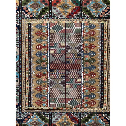 373 - Three similar wool rugs, see photos for details. Wear commensurate with age and use. Largest 116 cm ... 