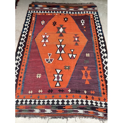 376 - Kelim rug, see photos for details 145 cm x 220 cm, condition fair