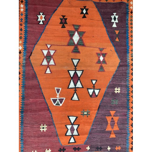 376 - Kelim rug, see photos for details 145 cm x 220 cm, condition fair