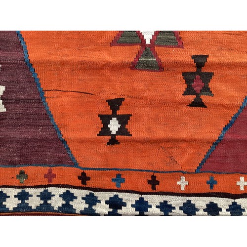 376 - Kelim rug, see photos for details 145 cm x 220 cm, condition fair