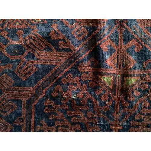 381 - Qty of small and large rugs, with historic and treated moth damage (circa 10) sold as seen. Possibly... 