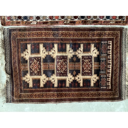 381 - Qty of small and large rugs, with historic and treated moth damage (circa 10) sold as seen. Possibly... 