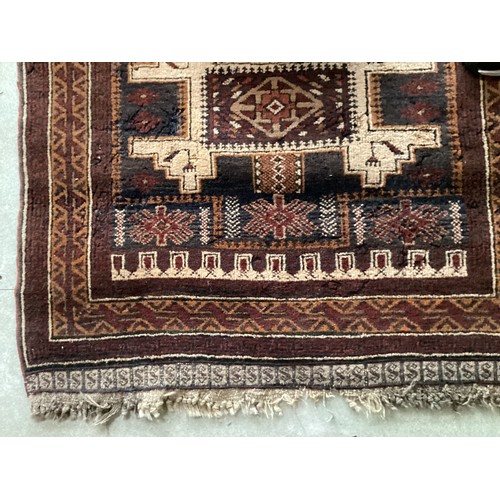 381 - Qty of small and large rugs, with historic and treated moth damage (circa 10) sold as seen. Possibly... 