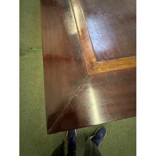 514 - Large dinning table 257cm long x 116cm wide x 75cm high. (table only)