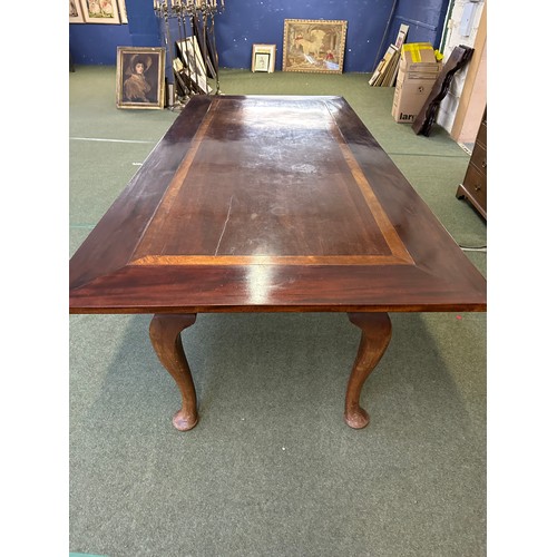 514 - Large dinning table 257cm long x 116cm wide x 75cm high. (table only)