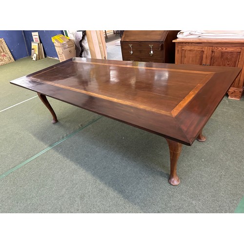 514 - Large dinning table 257cm long x 116cm wide x 75cm high. (table only)