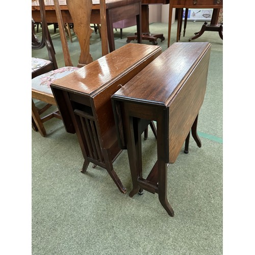 516 - Quantity of furniture, including fold over tea table 91cm wide x 45.5 cm ( folded) x 74 cm high , tw... 