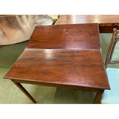 516 - Quantity of furniture, including fold over tea table 91cm wide x 45.5 cm ( folded) x 74 cm high , tw... 