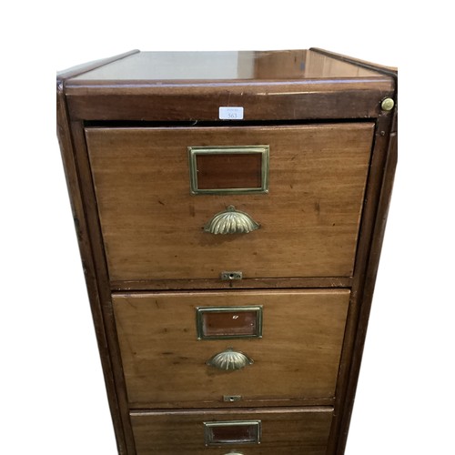 563 - Very good mahogany filing cabinet of four drawers, 131 cm H x 69 cm D x 52.5 cm W.  Condition all ov... 