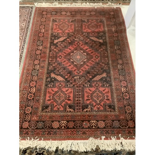 349 - Two Persian style small rugs, 140cm x 204 and runner 92cm x 365cm