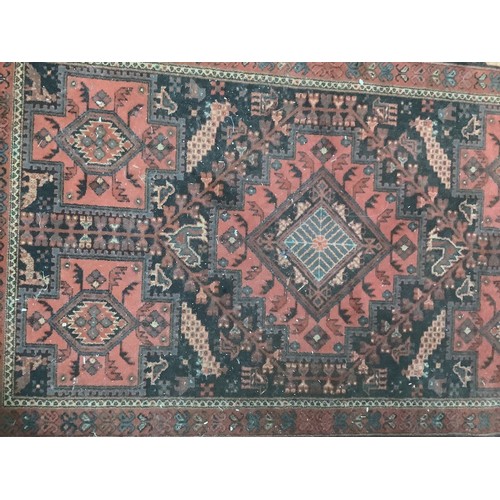 349 - Two Persian style small rugs, 140cm x 204 and runner 92cm x 365cm