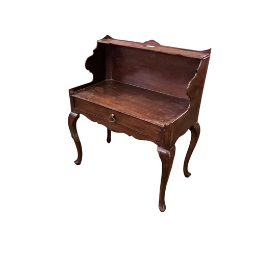 562 - Three items of furniture to include a bobbin turned oak footstool 40.5 cm  x 41.5 cm with drop in up... 