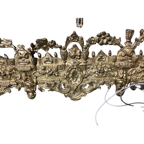 168 - A quantity of decorative brass curtain pelmets cleared from the main drawing room at 86 Eaton Square... 