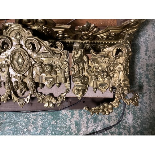 168 - A quantity of decorative brass curtain pelmets cleared from the main drawing room at 86 Eaton Square... 