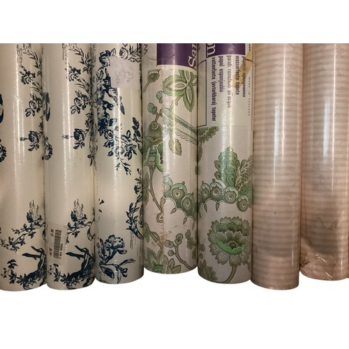 134 - A quantity of wallpaper rolls, including Sanderson, John Wilman etc, sold as seen, no auctioneer gua... 