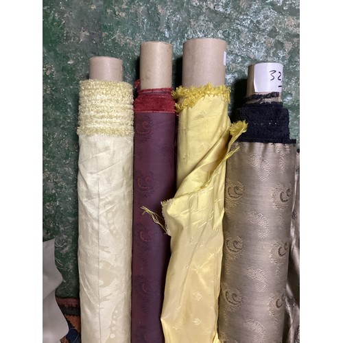 172 - A quantity of fabrics on rolls. Some silk. all from a good Country House Clearance, sold as seen, no... 