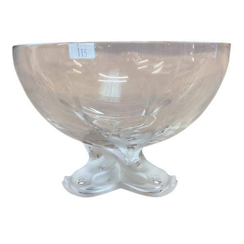 115 - A Lalique footed fish bowl, 19cm diameter x 15cm high approx, part of the Eaton Square clearance