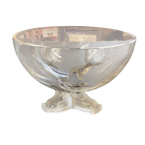 115 - A Lalique footed fish bowl, 19cm diameter x 15cm high approx, part of the Eaton Square clearance