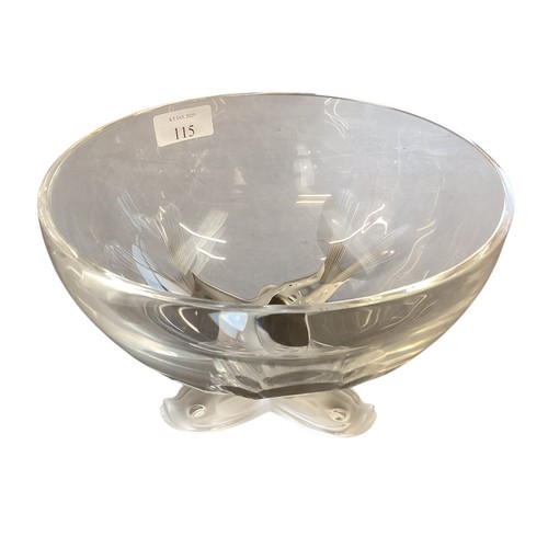 115 - A Lalique footed fish bowl, 19cm diameter x 15cm high approx, part of the Eaton Square clearance