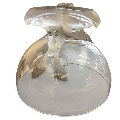 115 - A Lalique footed fish bowl, 19cm diameter x 15cm high approx, part of the Eaton Square clearance