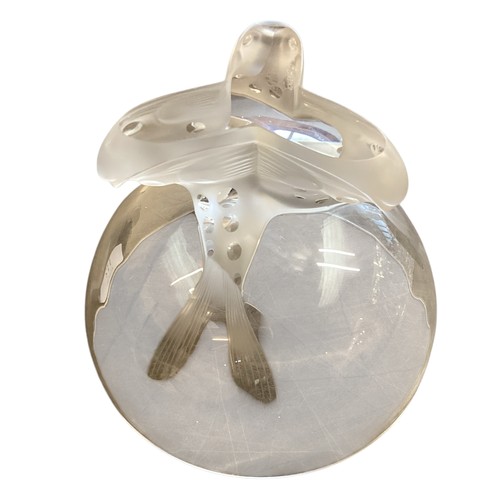 115 - A Lalique footed fish bowl, 19cm diameter x 15cm high approx, part of the Eaton Square clearance