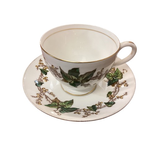 107 - A quantity of china to include: the Royal Worcester Hop, green leaf design part dinner/coffee/ tea s... 