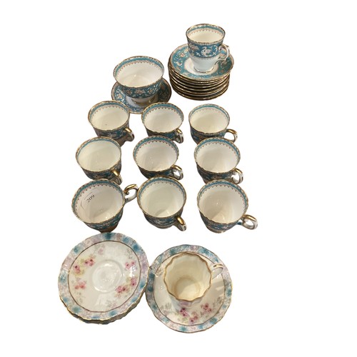 209 - A mixed house clearance lot to include Ellesmere Crown Staffordshire various cups and saucers and ot... 