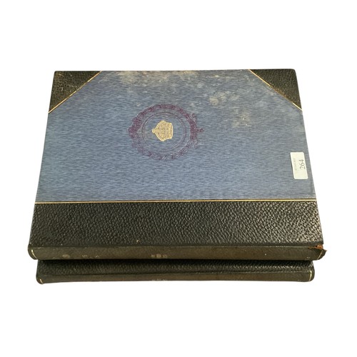 264 - Two leather and velum bound books, Edward VII His Life and times, 1910, 1911. some damp and wear to ... 