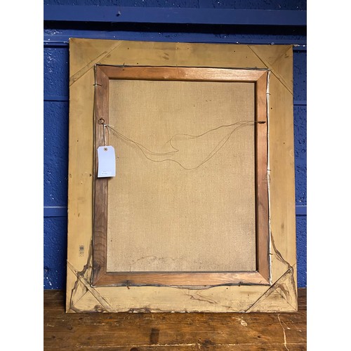 403 - Two large framed portraits by Edmond Soussa (1898-1989), both signed, cleared from 86 Eaton Square, ... 