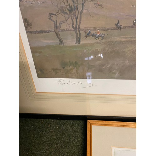 442 - Two framed and glazed Lionel Edwards prints, both signed in pencil, The Middleton an d The York and ... 