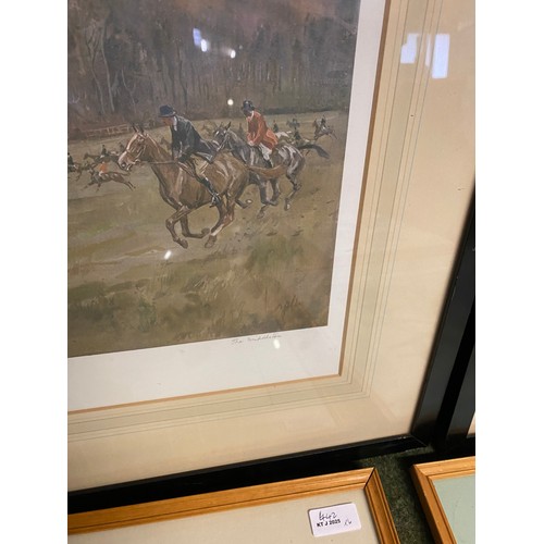 442 - Two framed and glazed Lionel Edwards prints, both signed in pencil, The Middleton an d The York and ... 