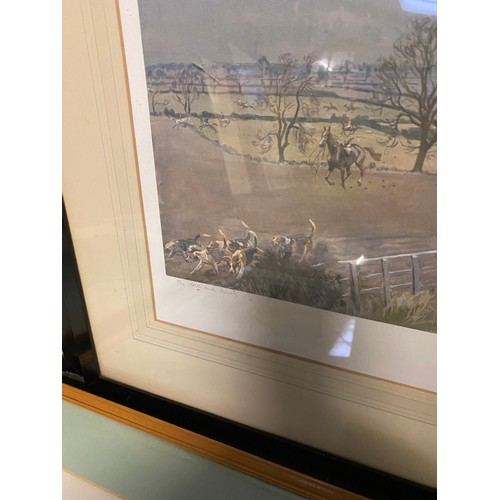 442 - Two framed and glazed Lionel Edwards prints, both signed in pencil, The Middleton an d The York and ... 