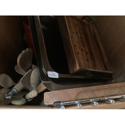 231 - Large quantity of kitchenware, china and walking shoes.