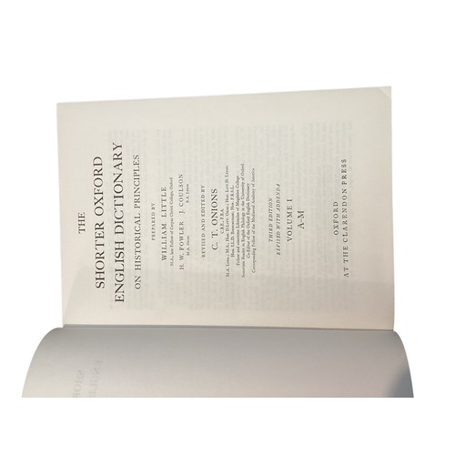 274 - Books: Shorter Oxford English Dictionary 3rd Edition, see images for condition