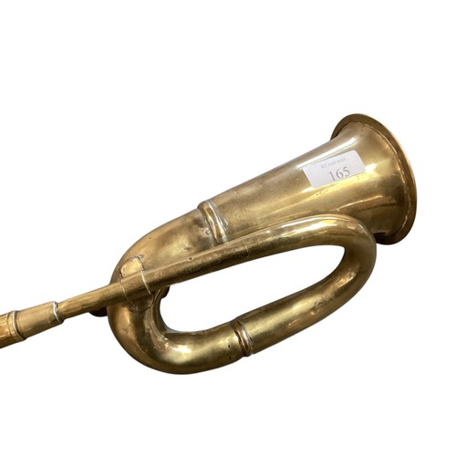 165 - A vintage brass car horn