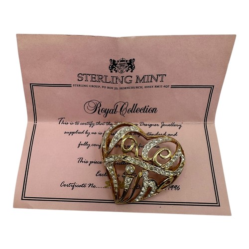 53 - A Limited edition Sterling Silver mint Valentines Brooch