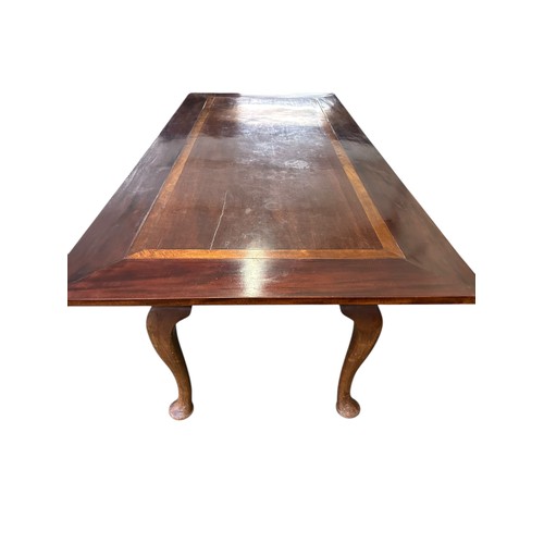 514 - Large dinning table 257cm long x 116cm wide x 75cm high. (table only)